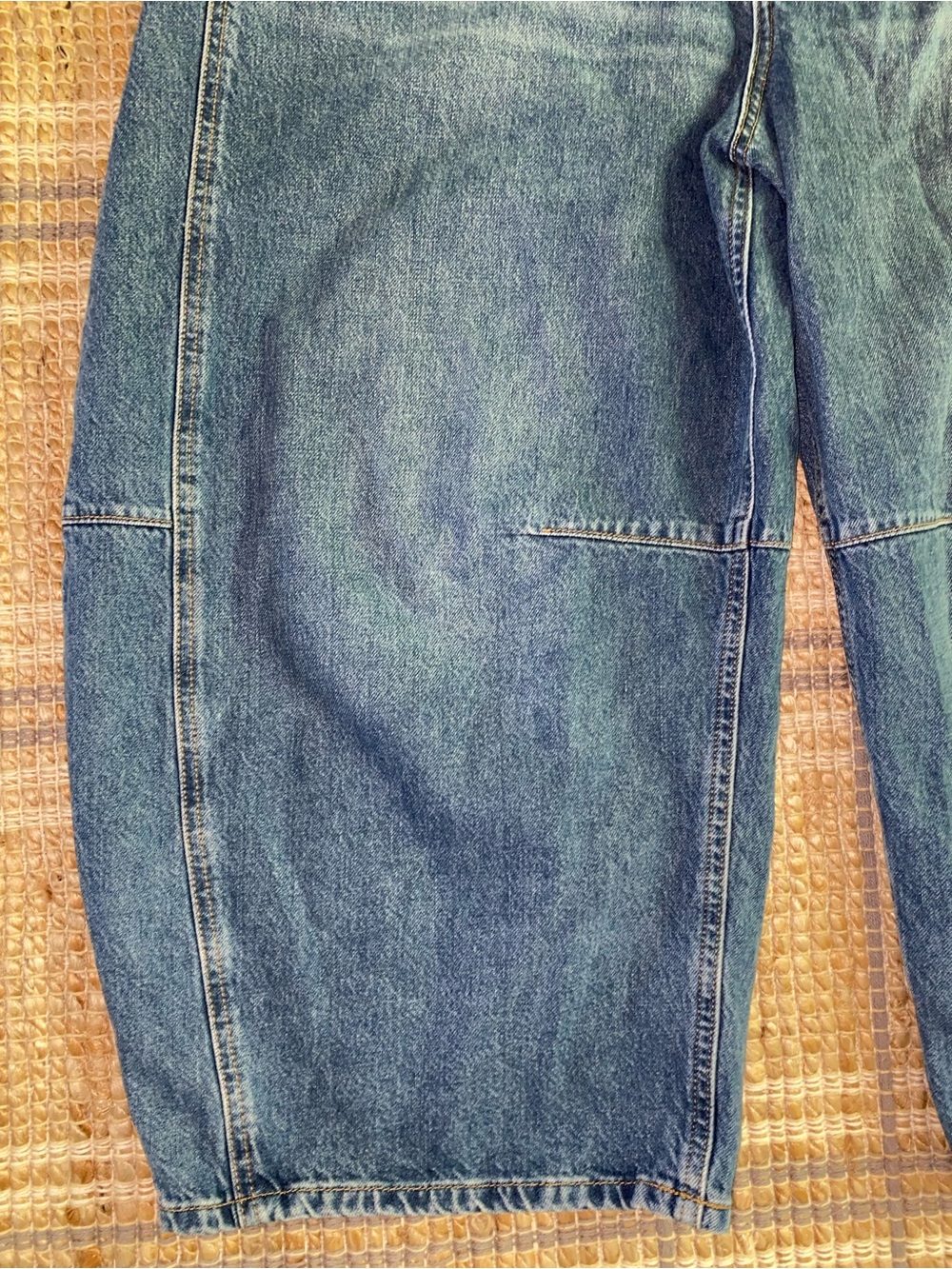 We The Free x Revolve $128 Good Luck Mid-Rise Barrel Jeans  35” Waist EUC - Picture 5 of 16